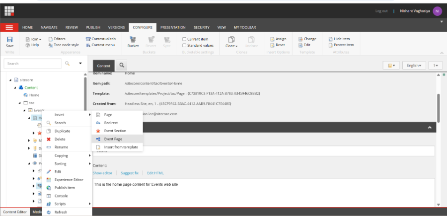 Sitecore Insert Again