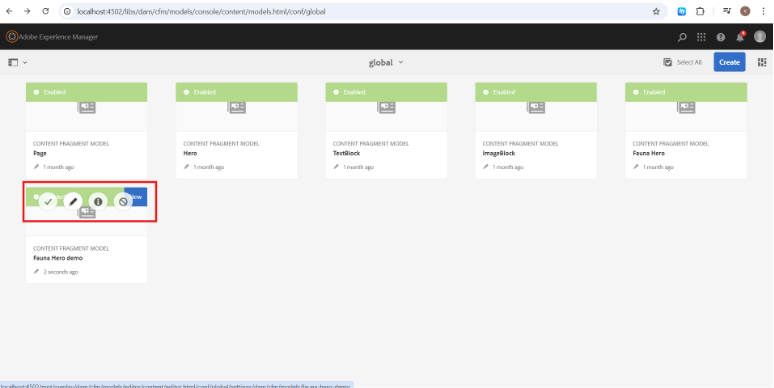 aem content fragment model