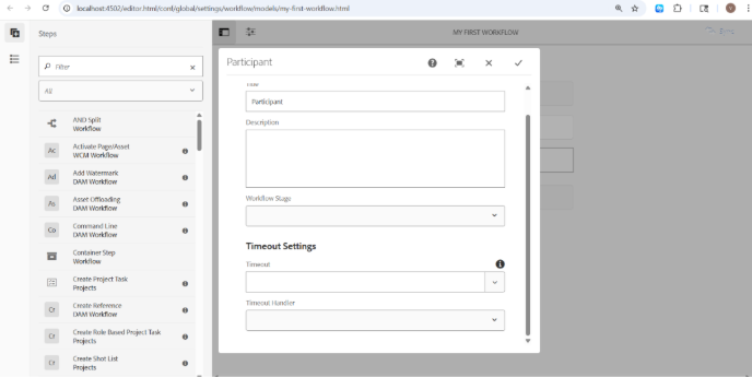 Participant Step Config