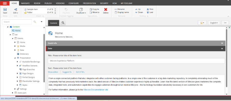 Sitecore Page Branches Folder