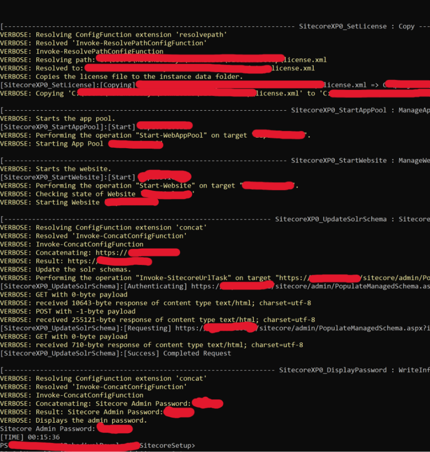 successful sitecore installation