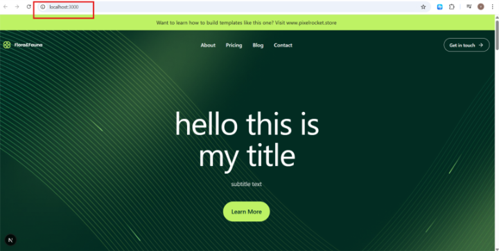 frontend page